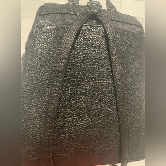 Michael Kors Black Pebbled Leather Backpack - Picture 4 of 14